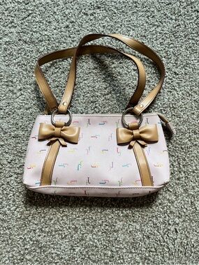 Vintage Y2K Limited Too "J" Monogram Pink Faux Leather Shoulder Bag